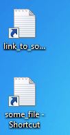 link and shortcut icons in Windows