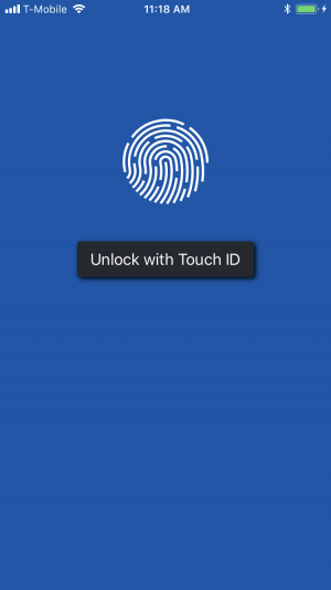Azure App - Unlock with Touch ID