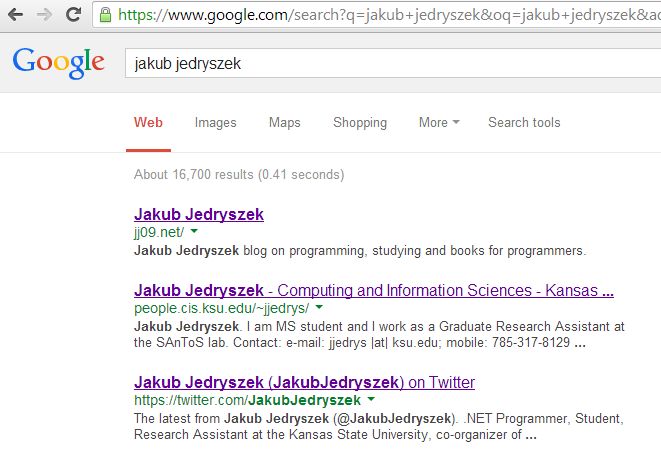 Google Jakub Jedryszek