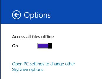 SkyDrive - access all files offline