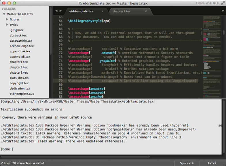 SublimeText with LaTeX Tools plugin