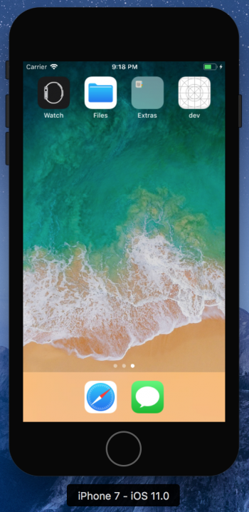 iOS 11 simulator