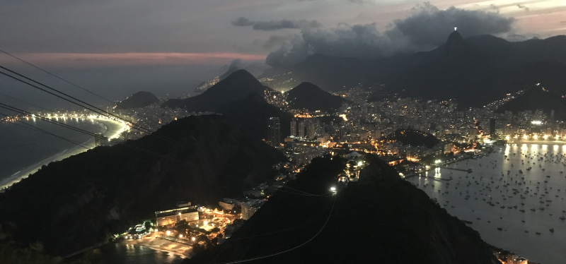 View from Sugarloaf after night