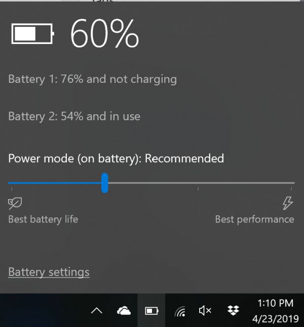 Surface Book - battery status