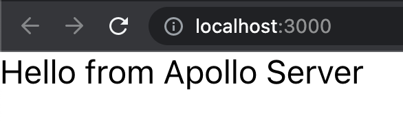 Hello from Apollo Server